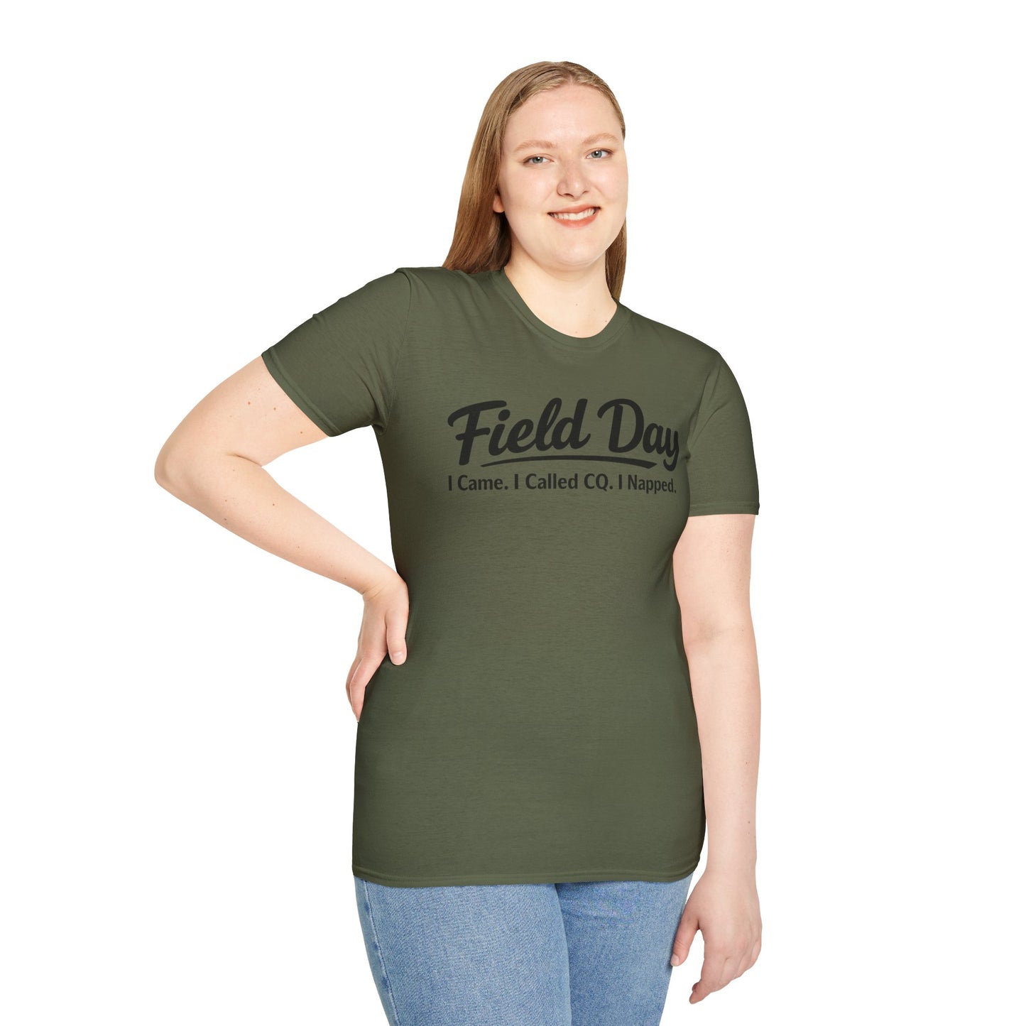 Field Day T-Shirt — "I Came. I Called CQ. I Napped." Casual Ham Radio Shirt