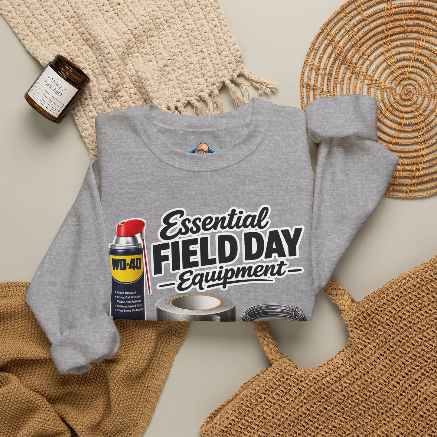 "Essential Field Day Equipment" Graphic - Crewneck Sweatshirt