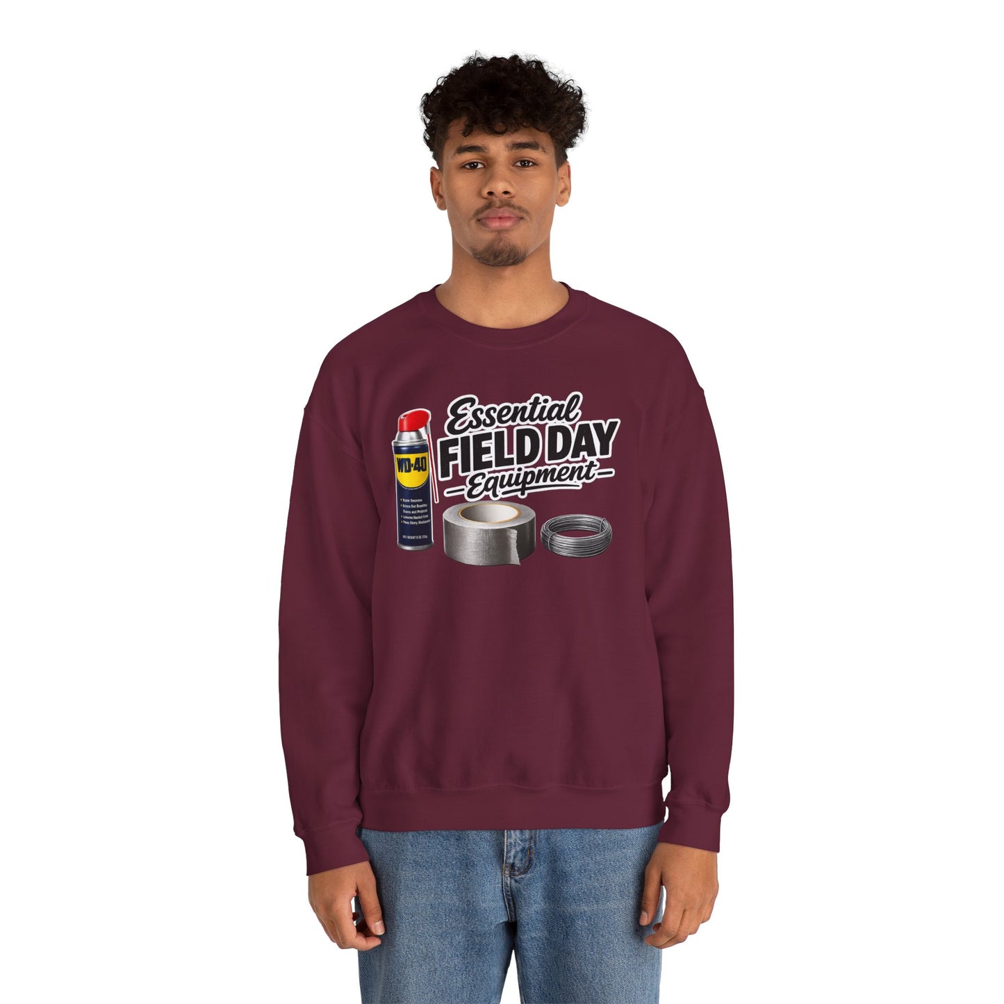 "Essential Field Day Equipment" Graphic - Crewneck Sweatshirt