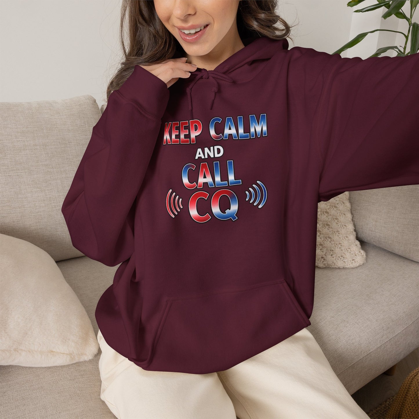 Keep Calm and Call CQ Hoodie — Amateur Radio Ham Radio Pullover