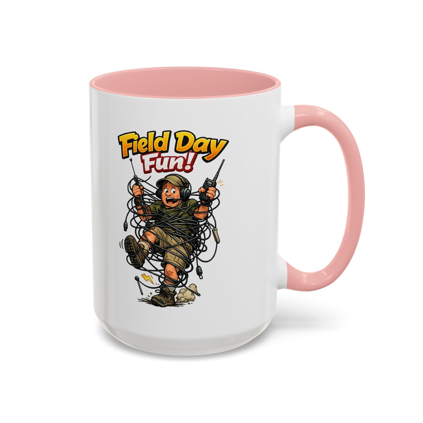 Field Day Fun! Accent Coffee Mug – Humorous Outdoor Adventure Ham Gift (11/15oz)