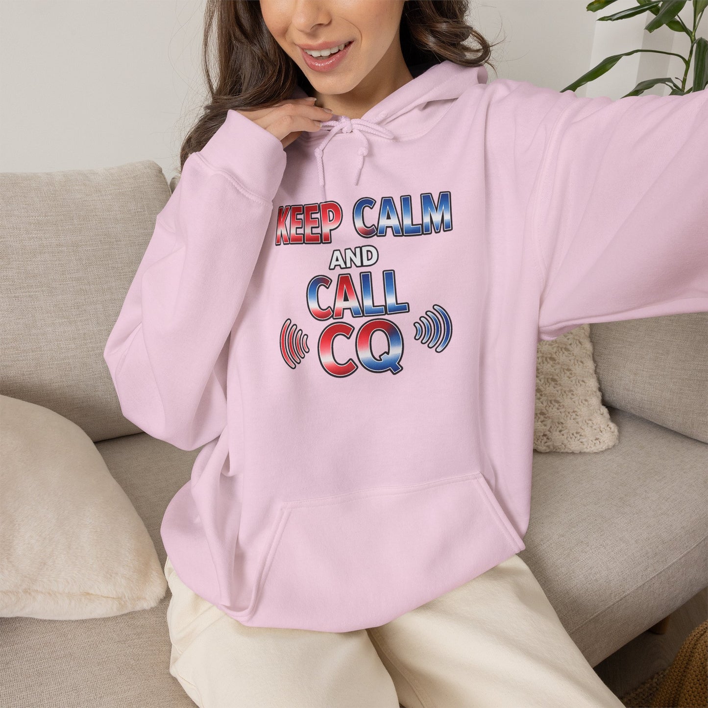 Keep Calm and Call CQ Hoodie — Amateur Radio Ham Radio Pullover