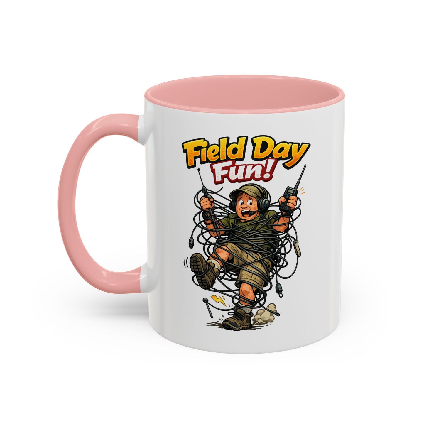Field Day Fun! Accent Coffee Mug – Humorous Outdoor Adventure Ham Gift (11/15oz)
