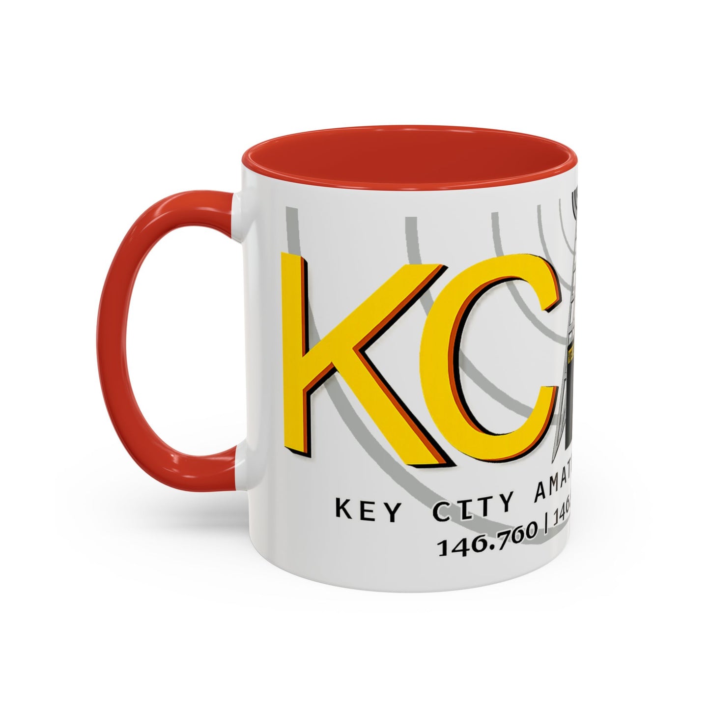 Key City Amateur Radio Club Accent Coffee Mug – Ham Radio Tower Logo (11oz & 15oz)