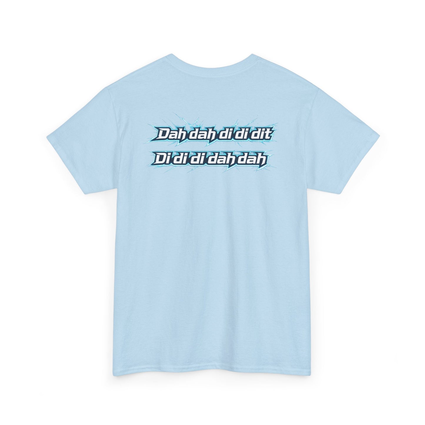 Retro Lyric Graphic Tee — "Dah dah di di dit" Blue Script