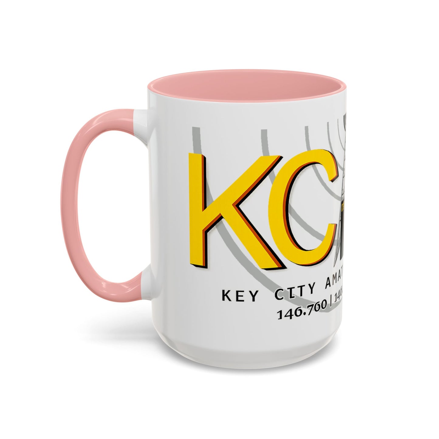 Key City Amateur Radio Club Accent Coffee Mug – Ham Radio Tower Logo (11oz & 15oz)
