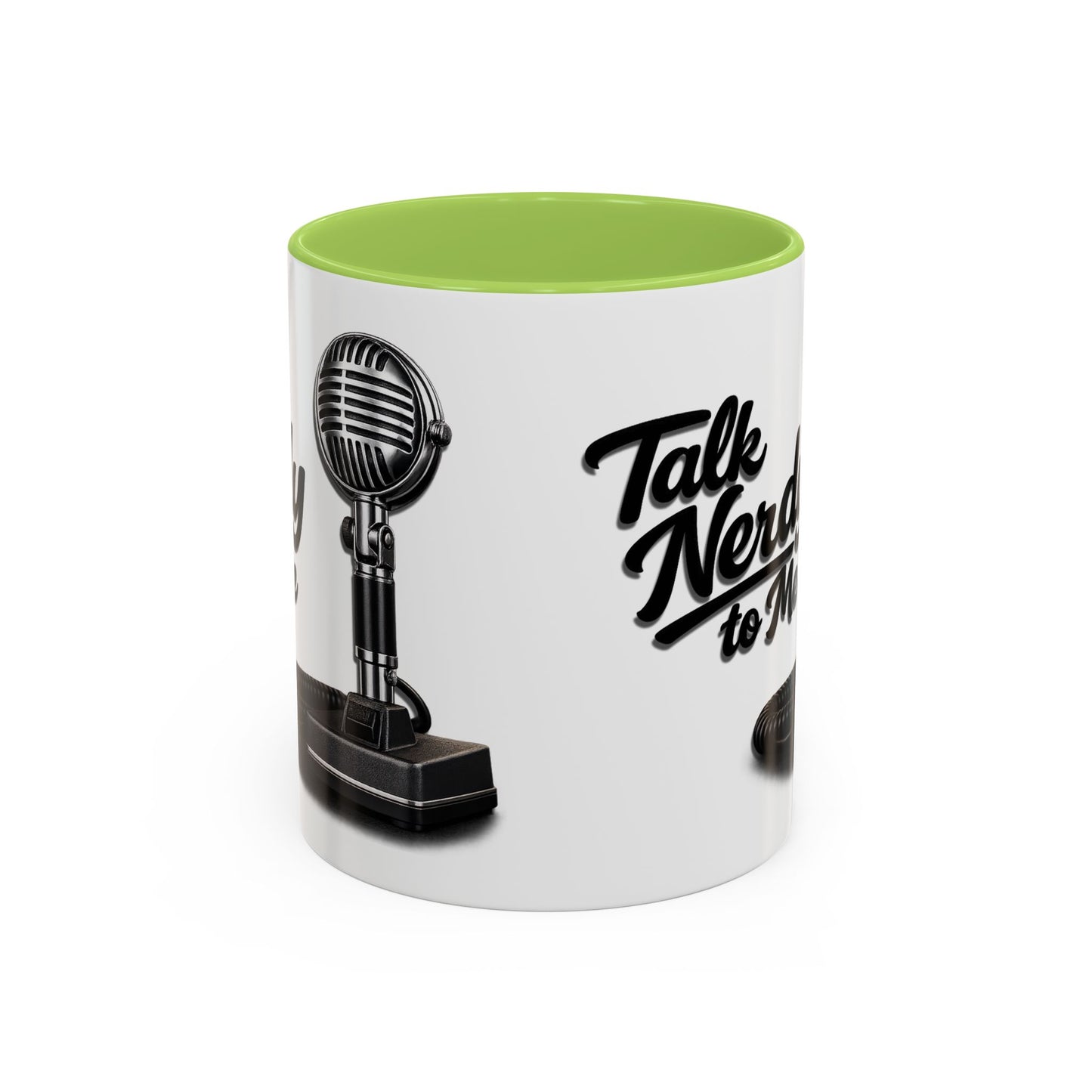Talk Nerdy to Me Coffee Mug — Retro Ham Radio Microphone Accent Mug (11/15 oz)