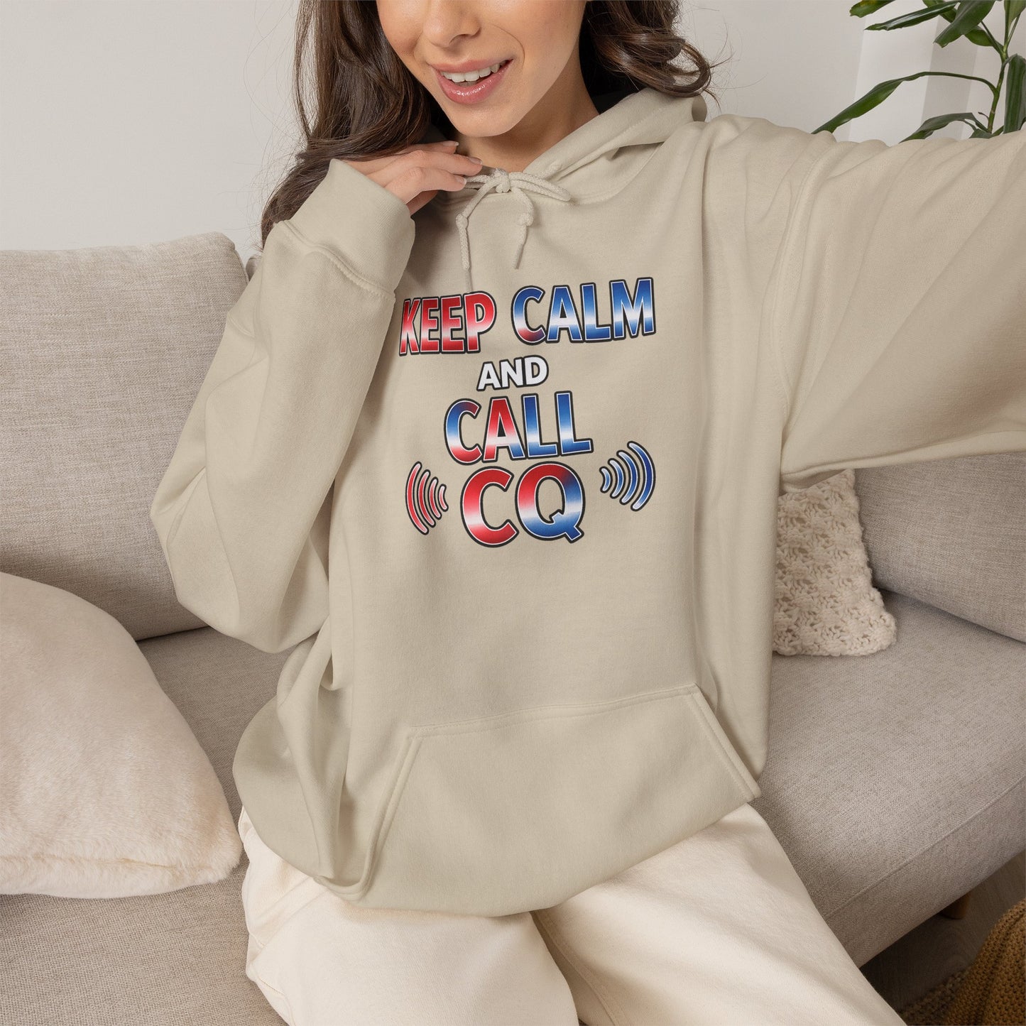 Keep Calm and Call CQ Hoodie — Amateur Radio Ham Radio Pullover