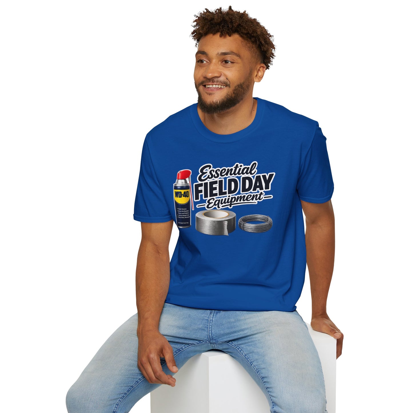 Field Day Essentials T-Shirt — "Essential Field Day Equipment" Graphic Tee