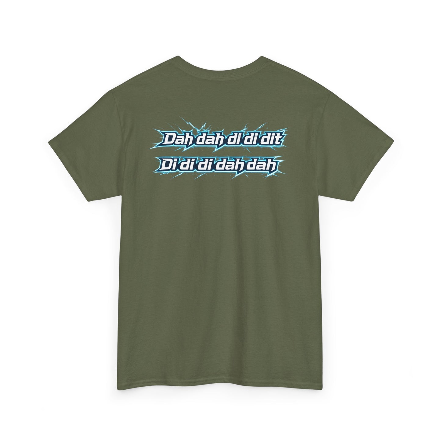 Retro Lyric Graphic Tee — "Dah dah di di dit" Blue Script