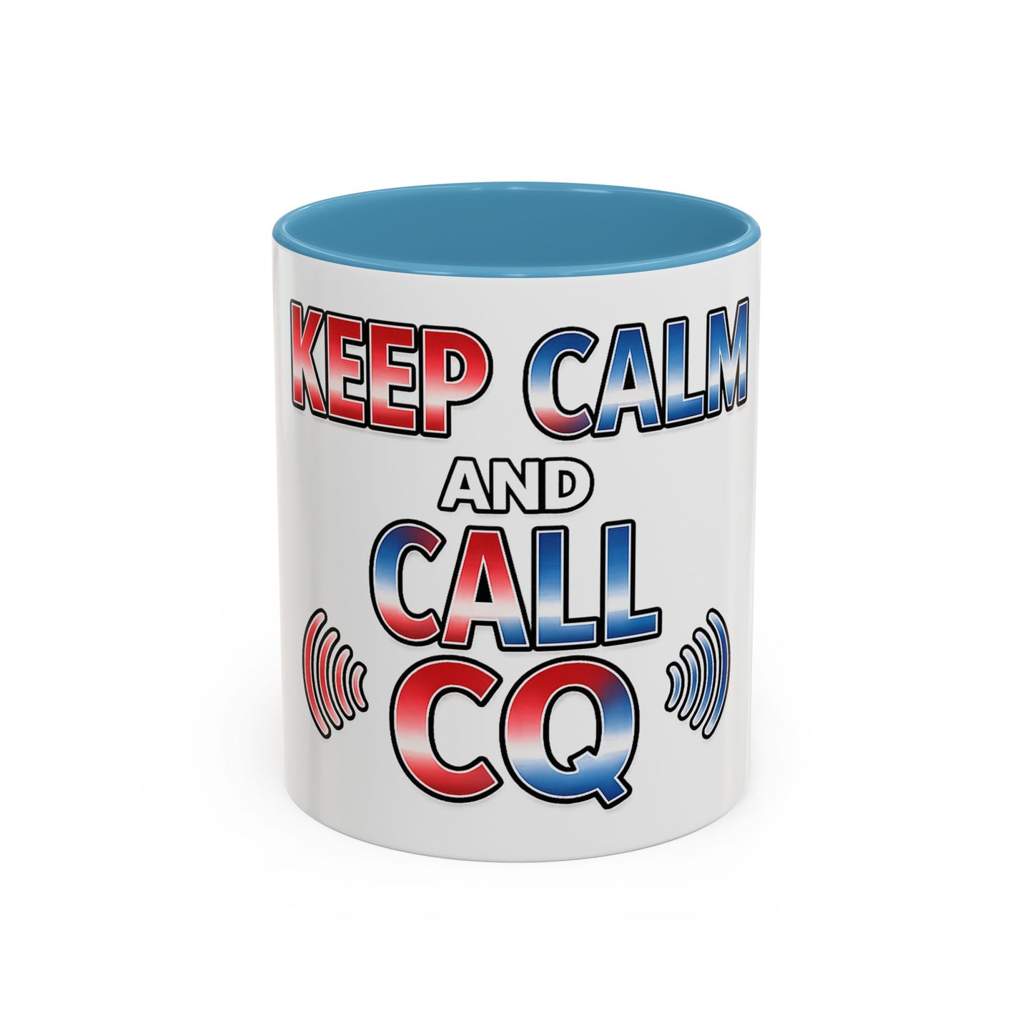 Keep Calm and Call CQ Accent Coffee Mug – Radio Operator Ham Radio Gift (11/15 oz)