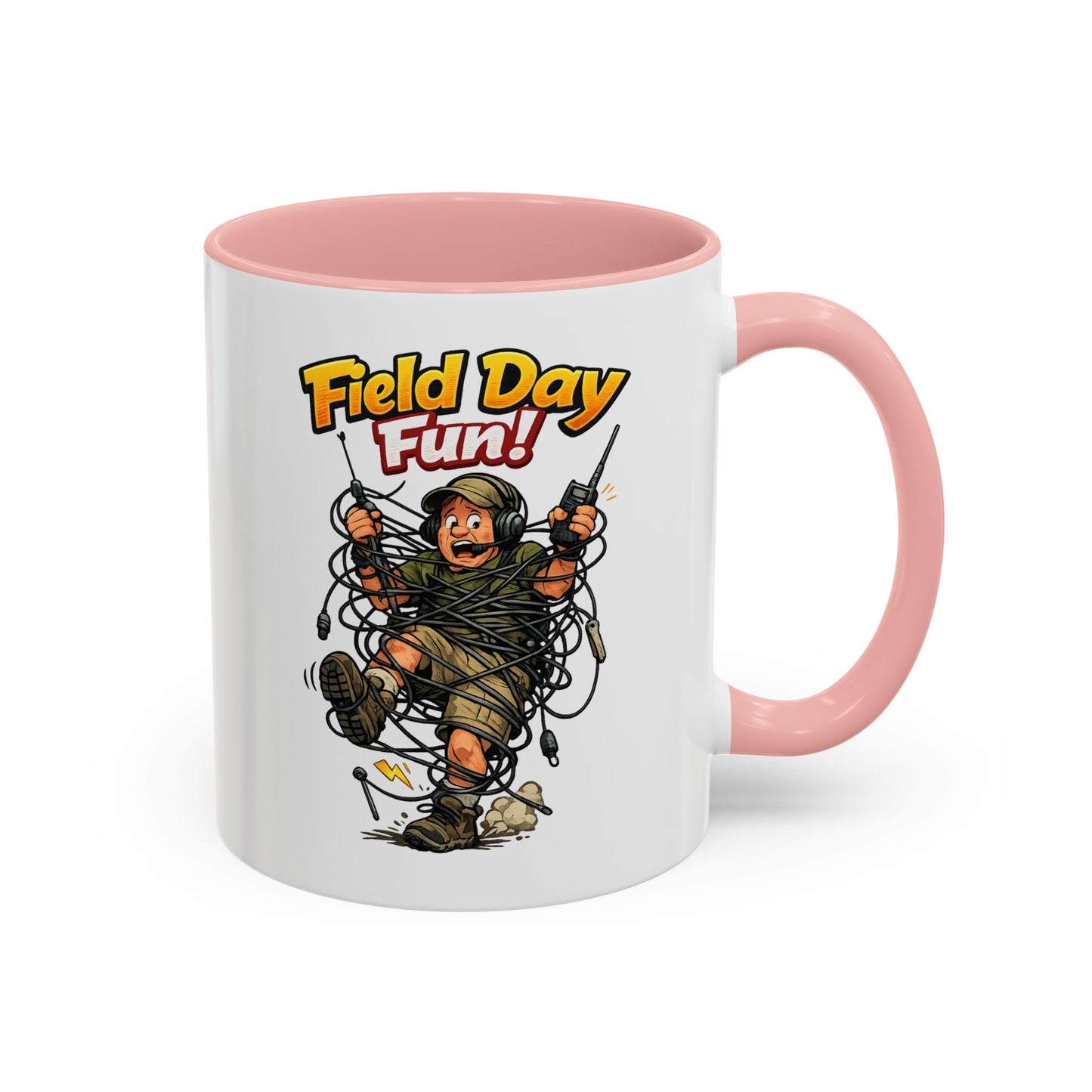 Field Day Fun! Accent Coffee Mug – Humorous Outdoor Adventure Ham Gift (11/15oz)