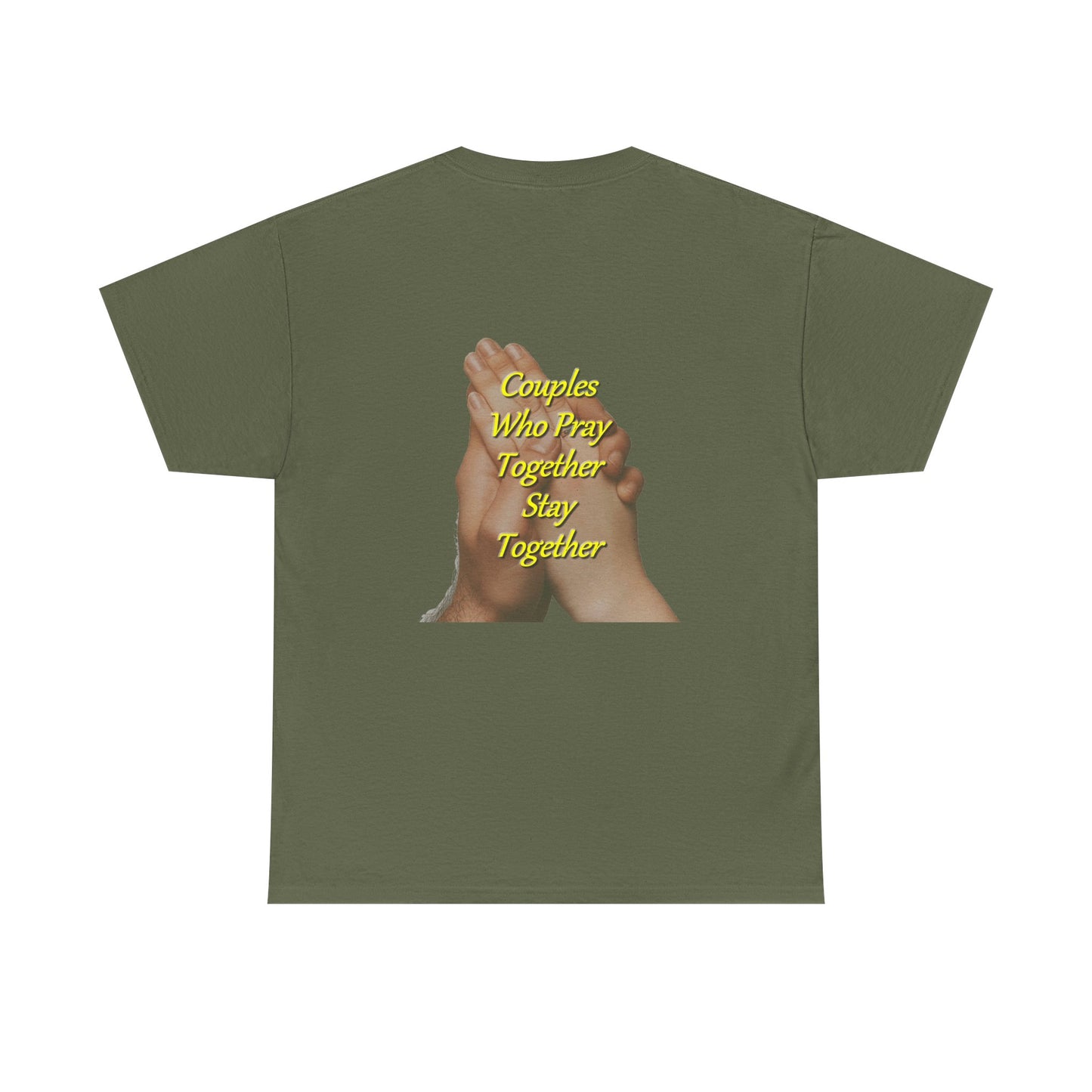 T-Shirt — "Couples Who Pray Together Stay Together" Praying Hands Christian Tee