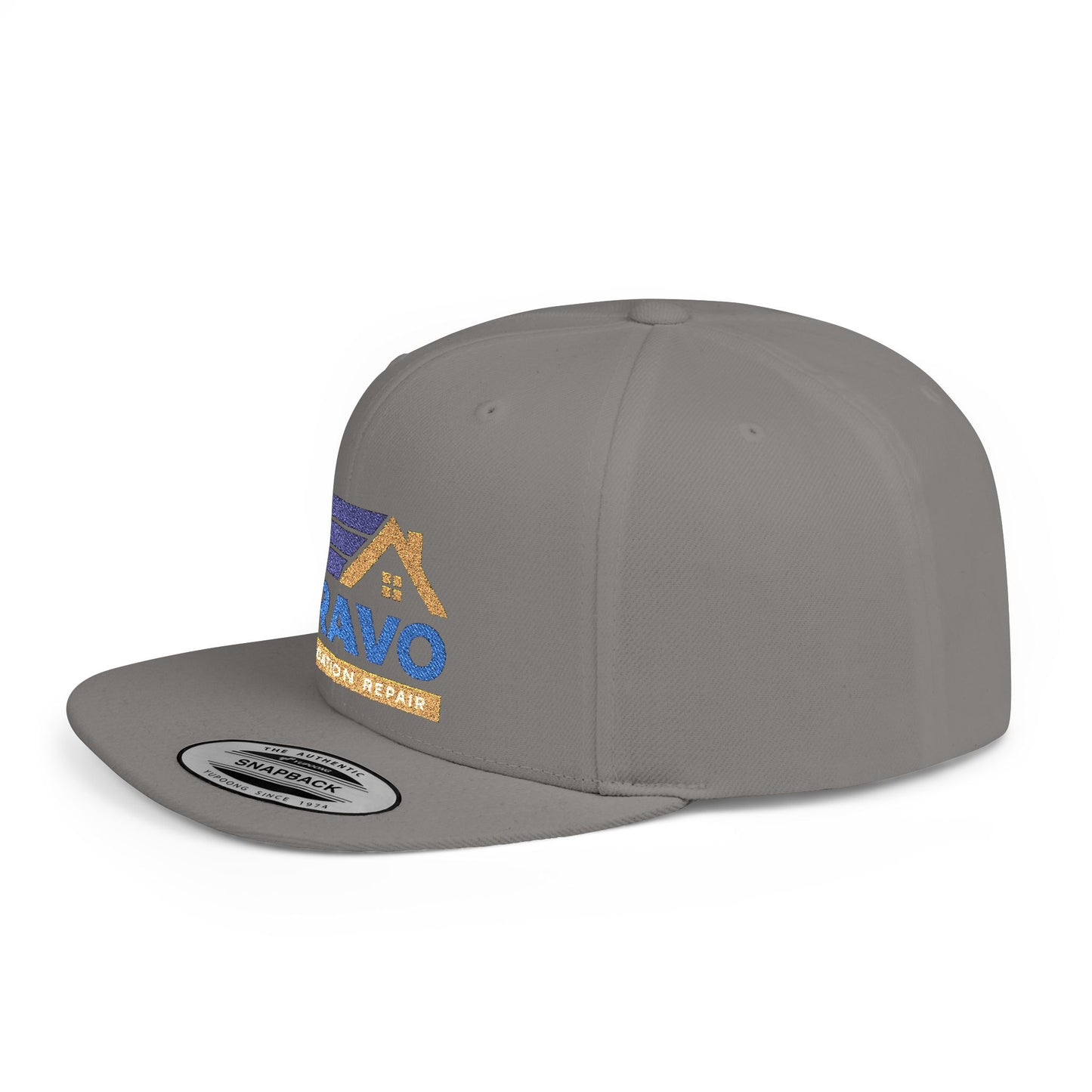 Bravo Construction Company Flat Bill Snapback Hat
