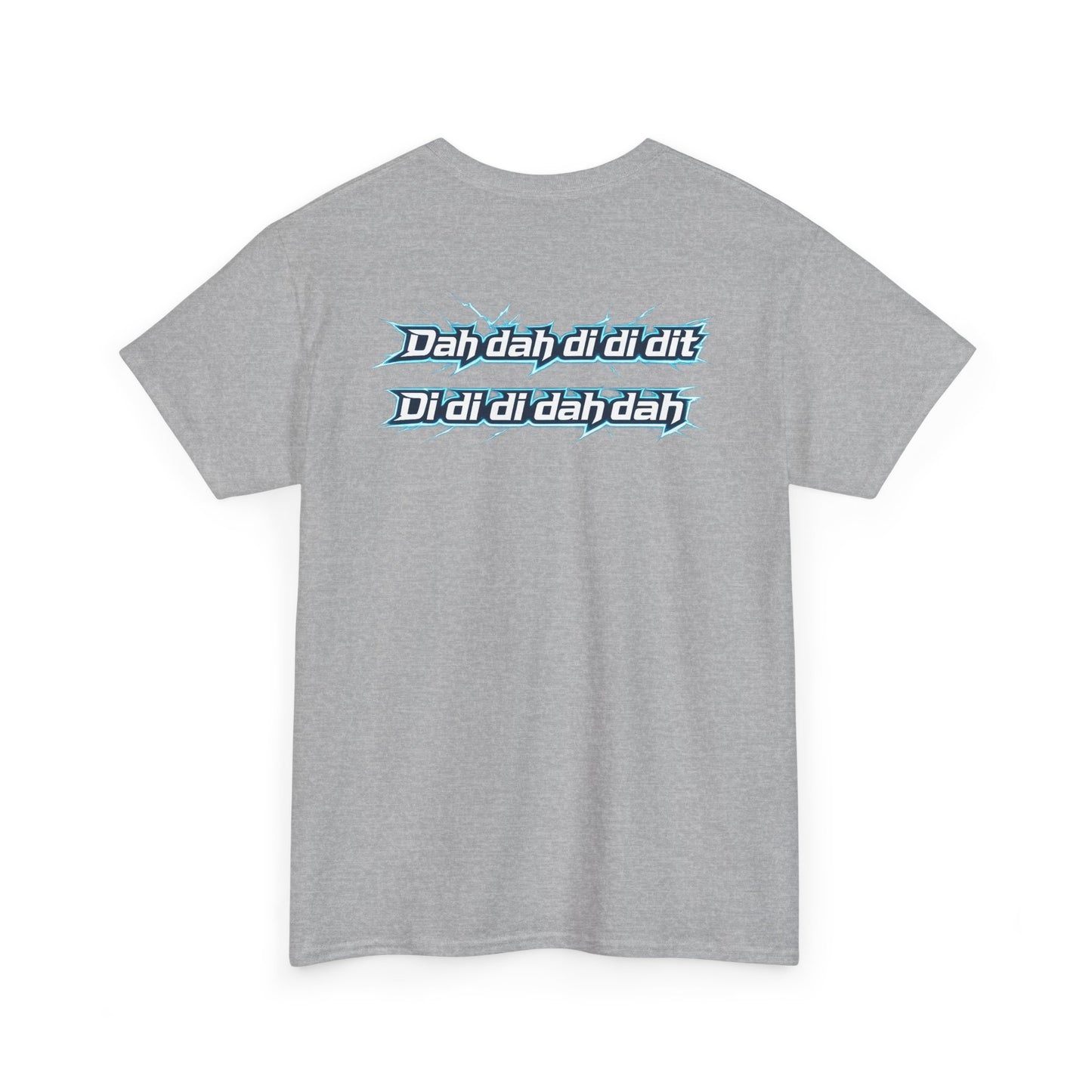 Retro Lyric Graphic Tee — "Dah dah di di dit" Blue Script
