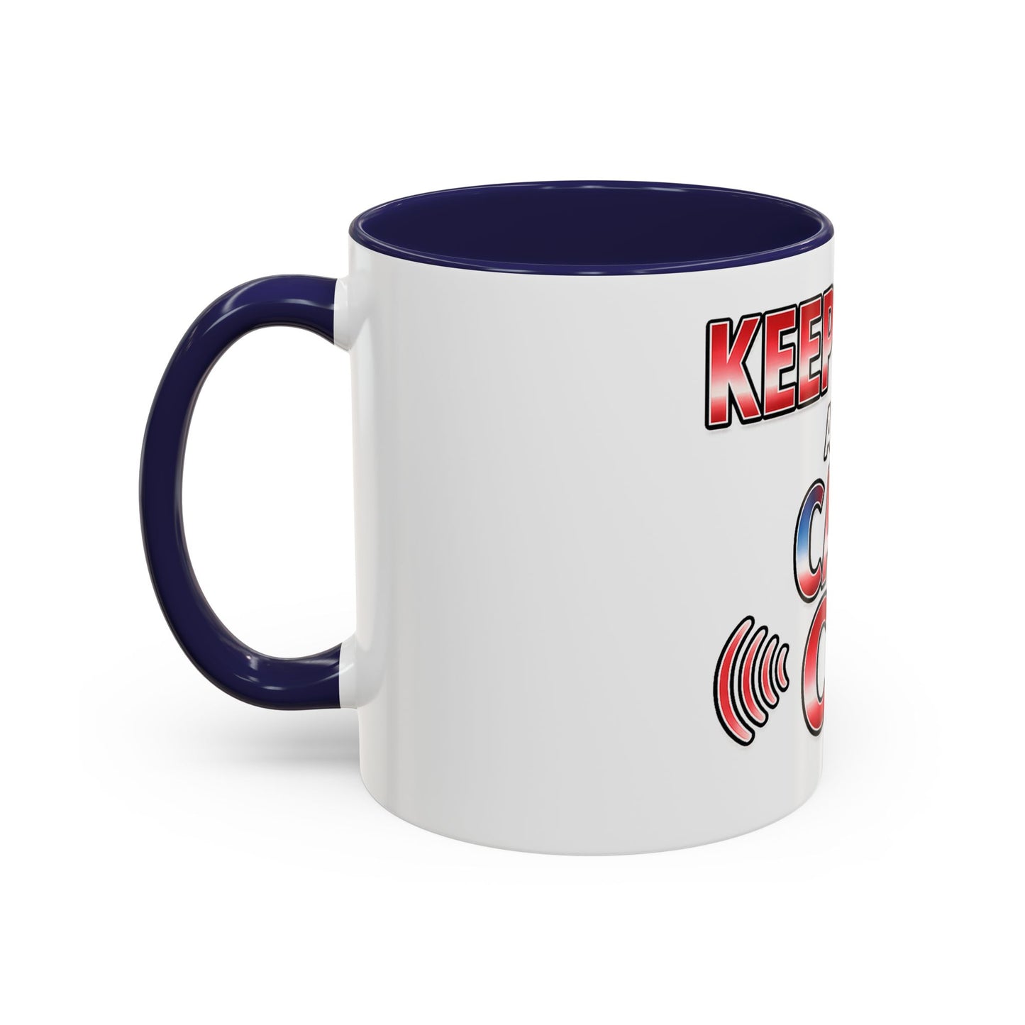 Keep Calm and Call CQ Accent Coffee Mug – Radio Operator Ham Radio Gift (11/15 oz)