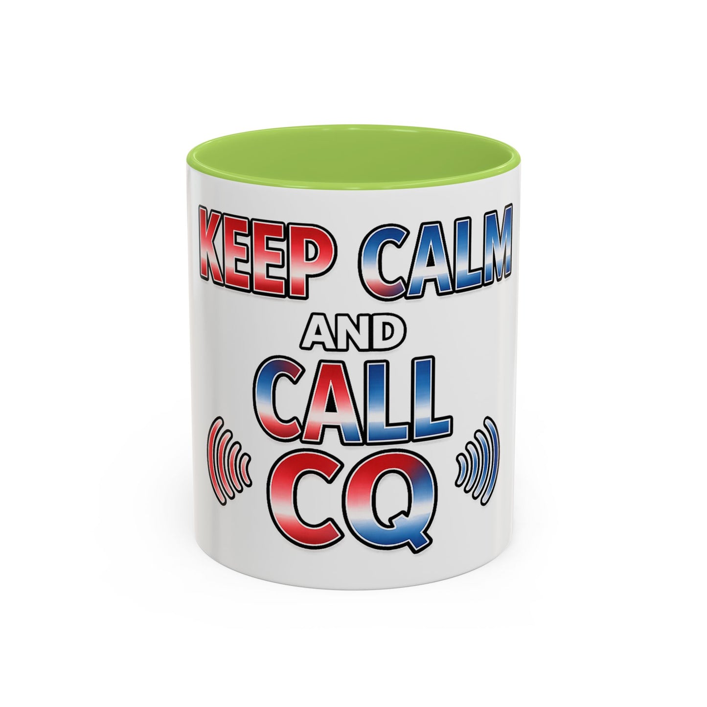Keep Calm and Call CQ Accent Coffee Mug – Radio Operator Ham Radio Gift (11/15 oz)