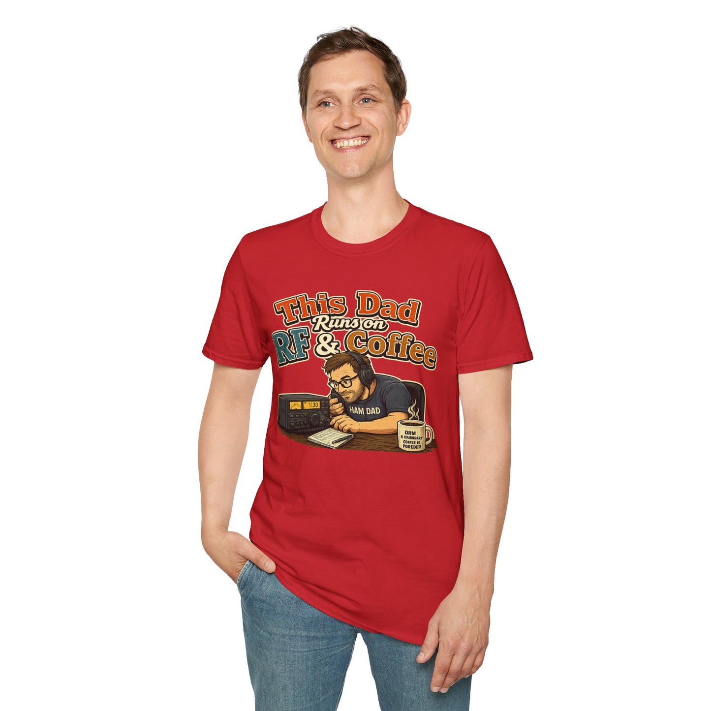 This Dad Runs on RF & Coffee T-Shirt