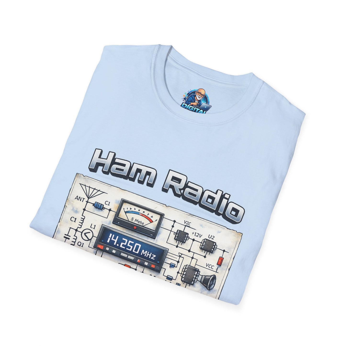 Ham Radio T-Shirt — “Ham Radio: It’s Own Language” Retro Radio Design