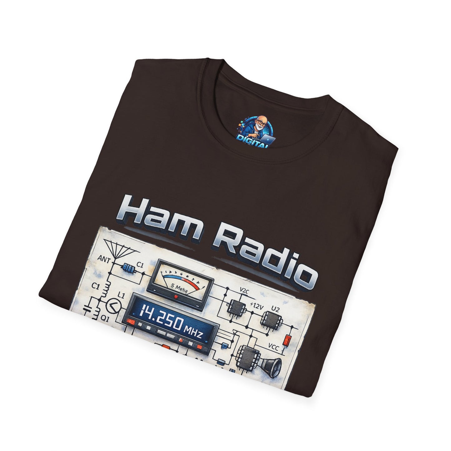 Ham Radio T-Shirt — “Ham Radio: It’s Own Language” Retro Radio Design