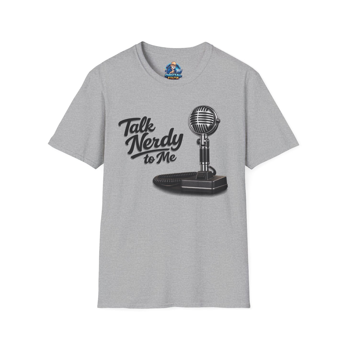 Talk Nerdy to Me T-Shirt — Retro Ham Radio Microphone Nerdy Quote Tee
