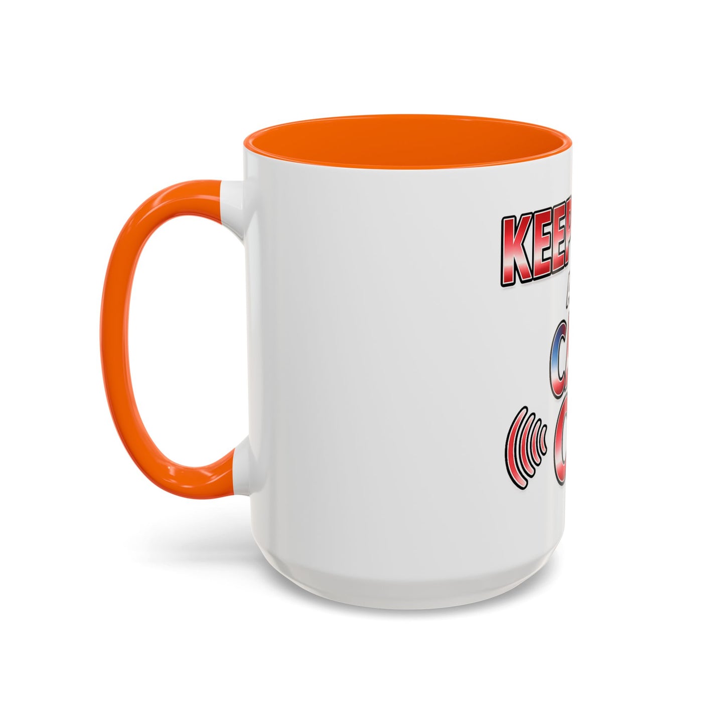 Keep Calm and Call CQ Accent Coffee Mug – Radio Operator Ham Radio Gift (11/15 oz)