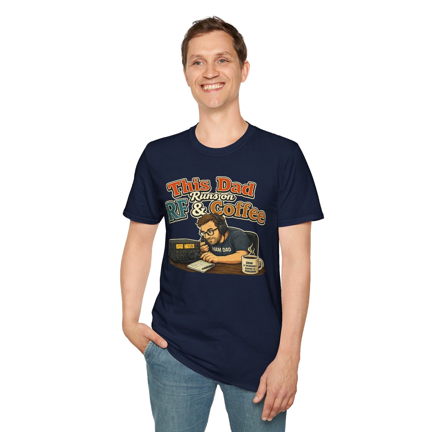 This Dad Runs on RF & Coffee T-Shirt