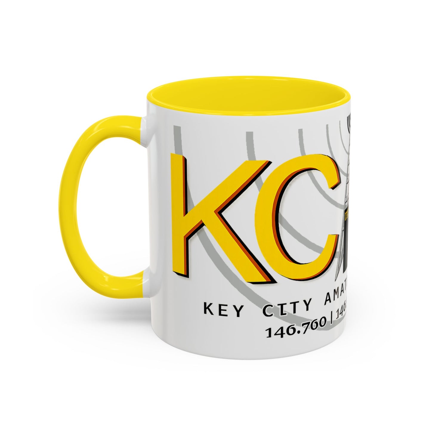 Key City Amateur Radio Club Accent Coffee Mug – Ham Radio Tower Logo (11oz & 15oz)