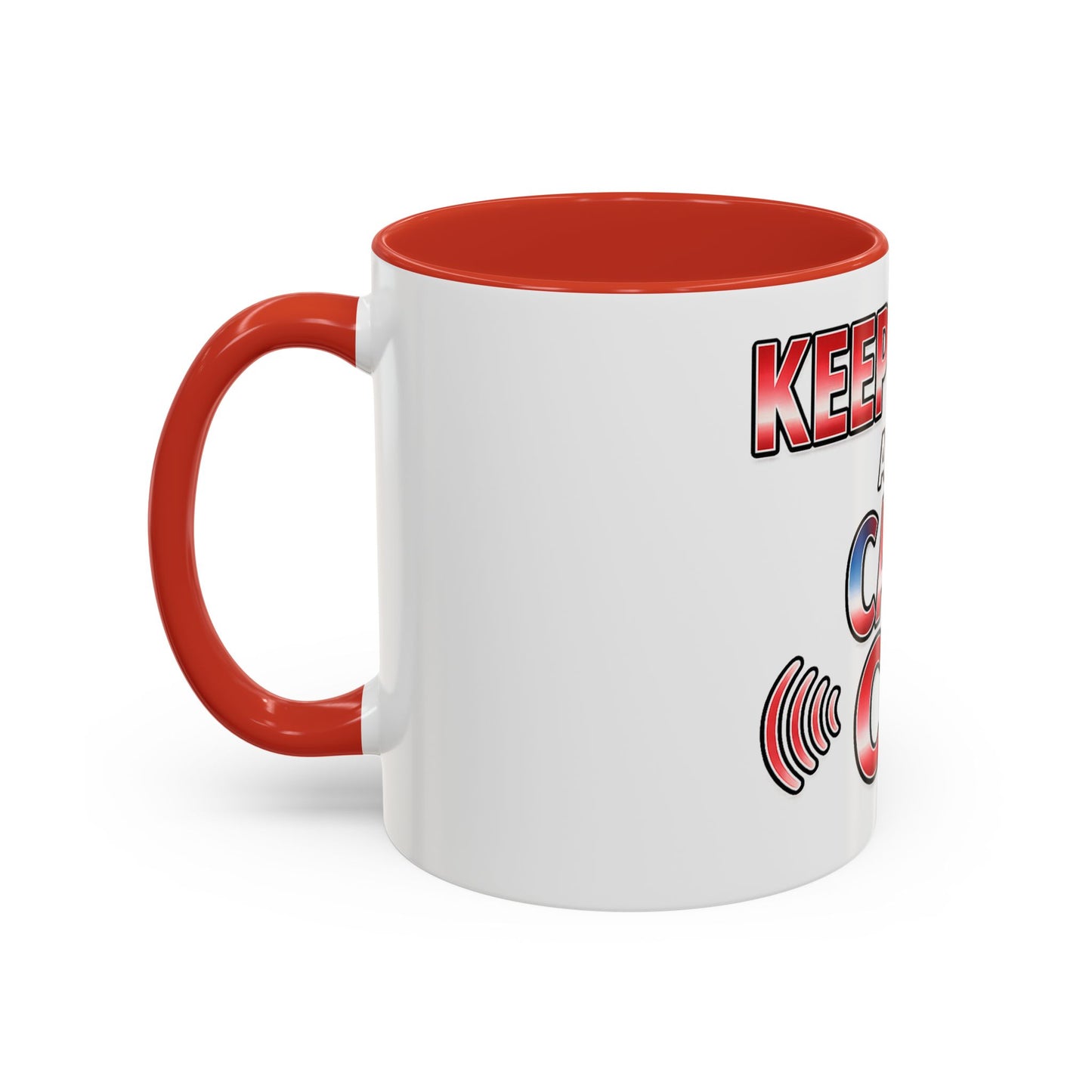 Keep Calm and Call CQ Accent Coffee Mug – Radio Operator Ham Radio Gift (11/15 oz)