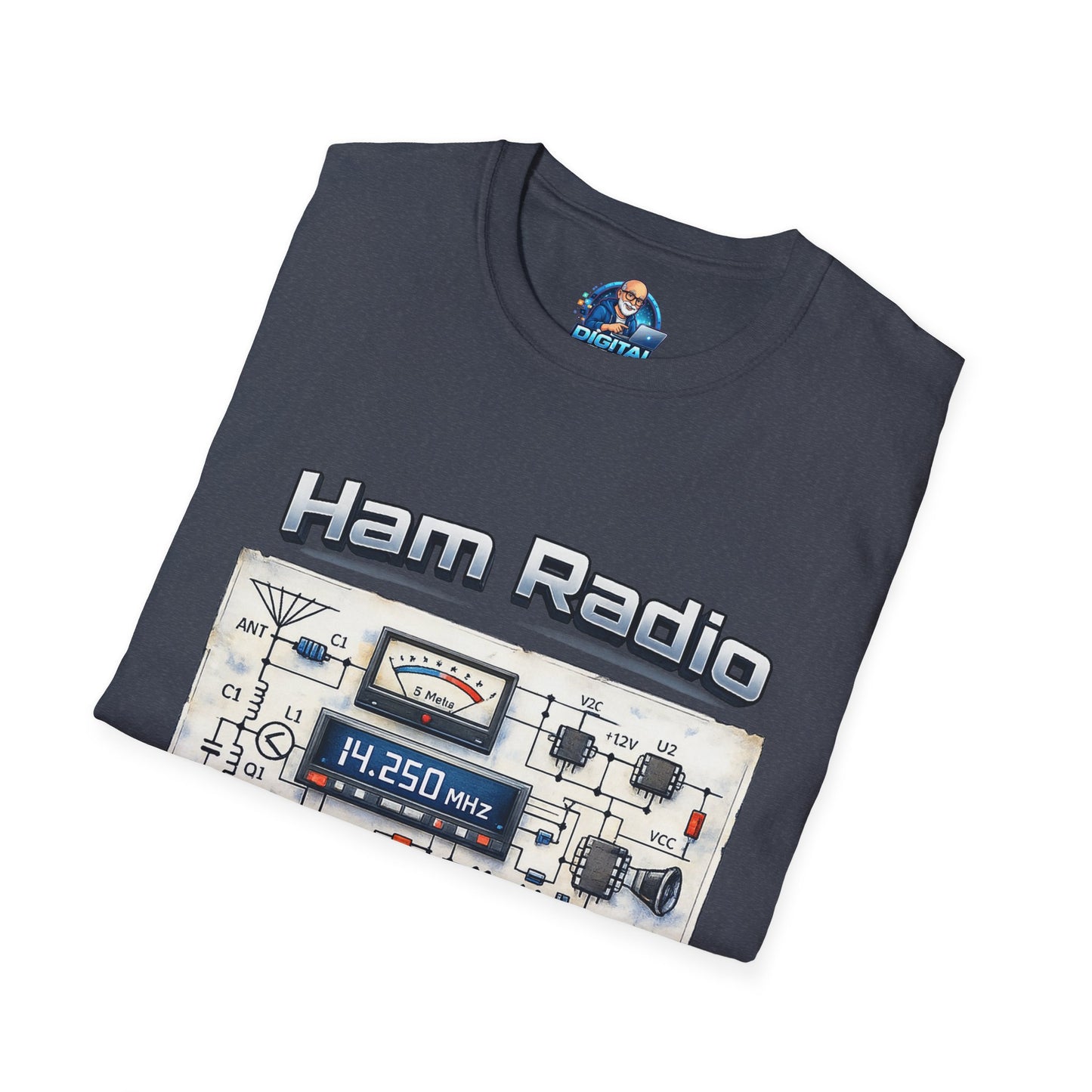 Ham Radio T-Shirt — “Ham Radio: It’s Own Language” Retro Radio Design