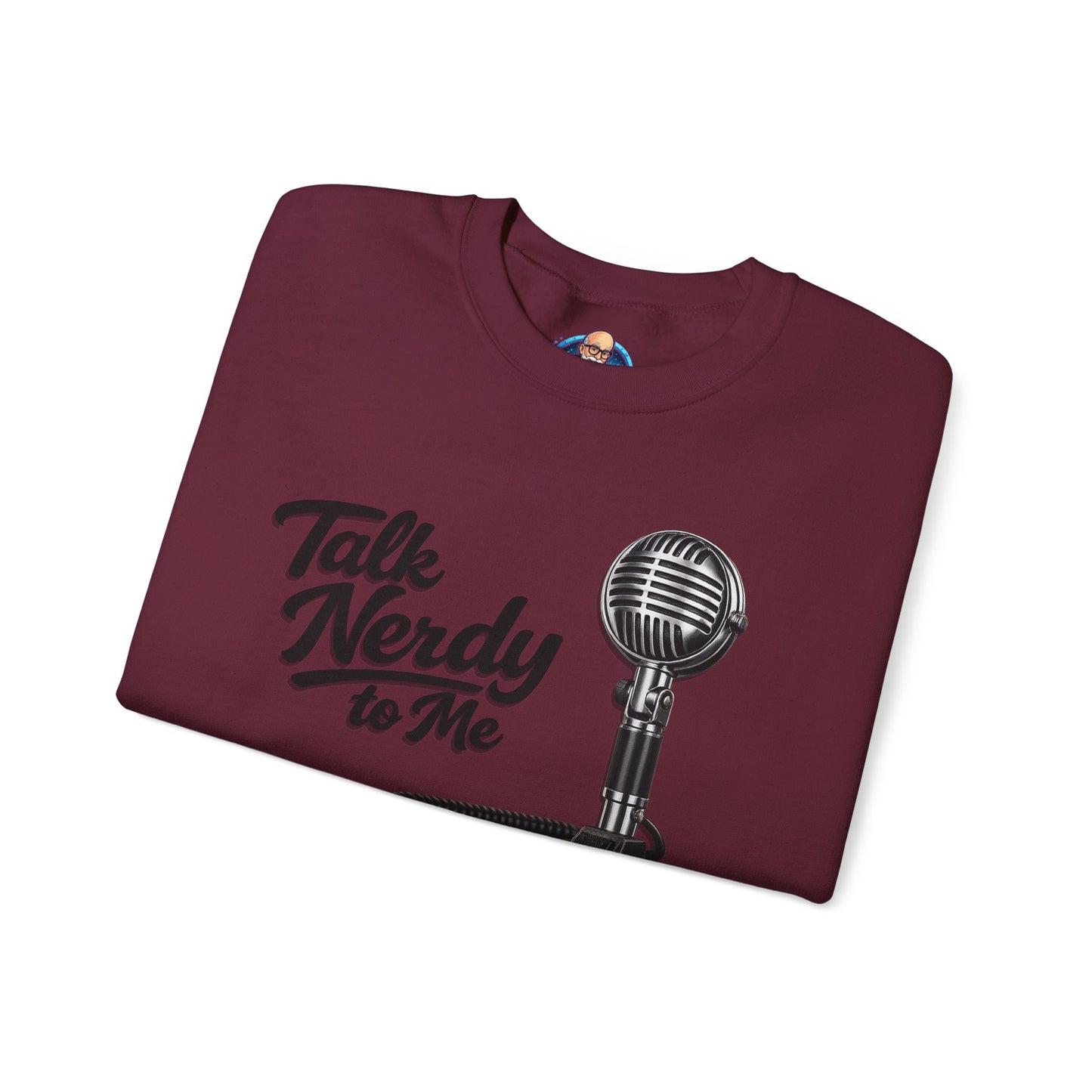 "Talk Nerdy to Me" Vintage Ham Radio Microphone Graphic
