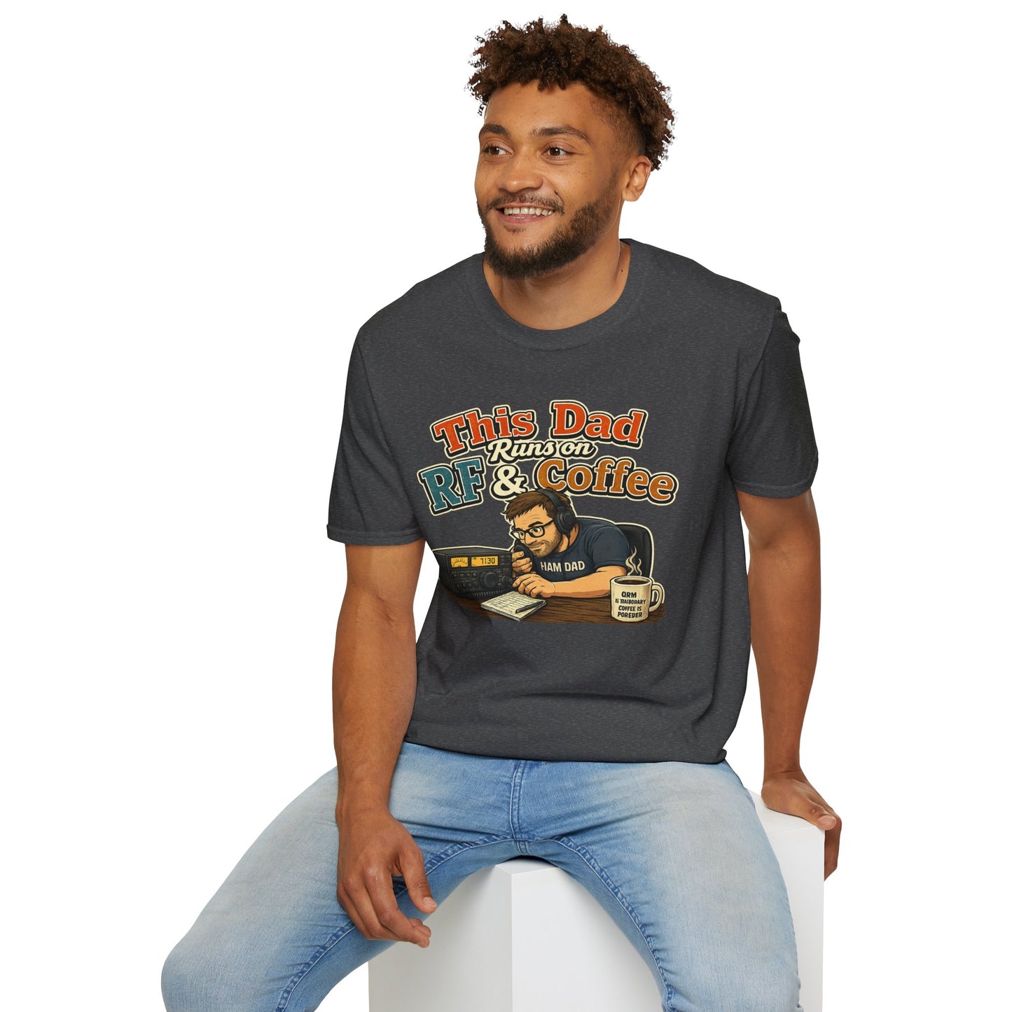 This Dad Runs on RF & Coffee T-Shirt
